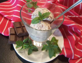 Glace menthe chocolat sans sorbetière
