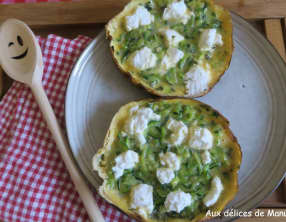 Mini omelette à la courgette et chèvre frais