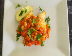 Cannelini et pomme de terre en chemise