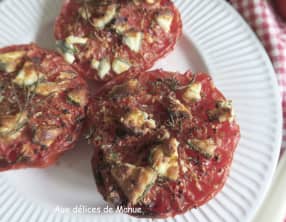 Tomates grillées au chèvre cendré