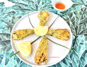 Fleurs de courgettes farcies