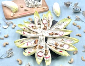 Endives sauce bleu et poire