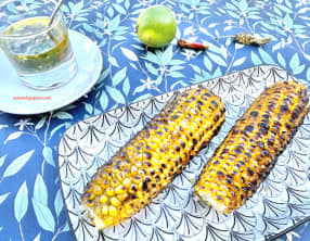 Maïs au barbecue et sa vinaigrette