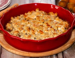 Cobbler aux mirabelles à la fève de tonka