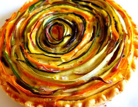 Tarte aux rubans de légumes