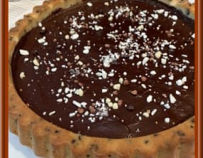 Tarte financière tigrée au chocolat