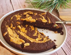 Brownie marbré à la cacahuète