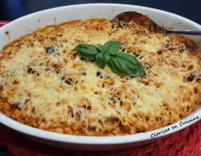 Gratin de crozets aux aubergines