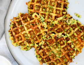 Gaufres salées courgettes crousti-fondantes