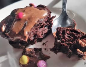 Cœur cake chocolat smarties au micro-onde