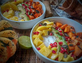 Veggie bowl d'automne à la courge