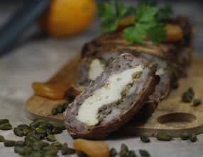 Terrine de poulet abricots secs et pistaches