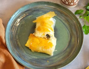 Feuilletés aux fromages et épinards