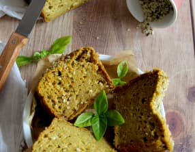 Cake salé carottes fauxmage, sans gluten lait oeuf