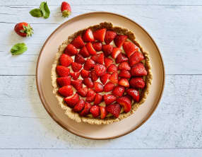 Tarte aux fraises et beurre de cacao
