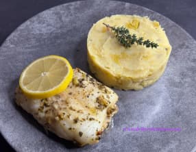 Filets de cabillaud au four et stoemp aux poireaux