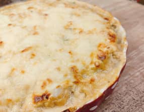 Gratin fondant de poireaux et cabillaud