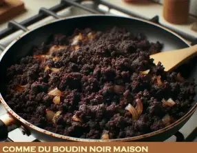 Emietté de boudin noir fait maison