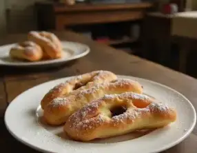 Petits gâteaux de brioche feuilleté aux raisins secs