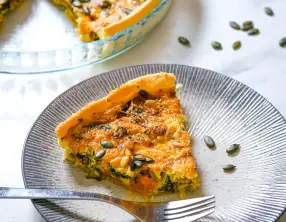 Quiche au potimarron et épinards