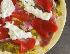 Foccacia basque, jambon et fromage