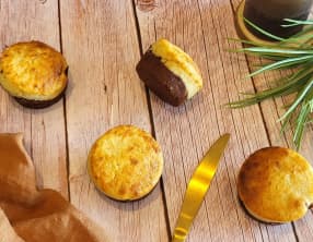 Muffins bi-goûts banane et chocolat