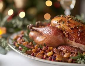 Dinde farcie à la viande et aux marrons