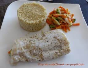 Dos de cabillaud en papillote