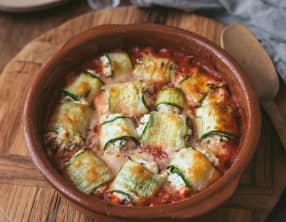 Cannelloni de courgette farci à la ricotta