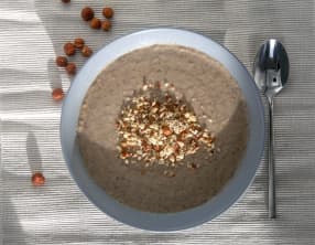 Velouté de panais, champignons et noisettes