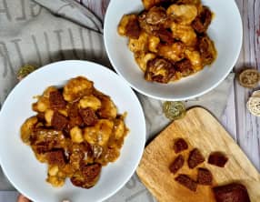 Carbonnade de lotte à la bière de Noël et au pain d'épices