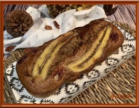 Cake à la banane et noix de pécan