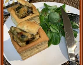 Carrés feuilletés aux moules épicées