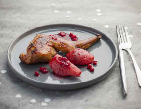 Gigolettes de lapin au poire et aux airelles