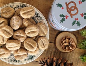 Bredele de Noël : le café Kipferl, biscuit sablé à l'amande et au café