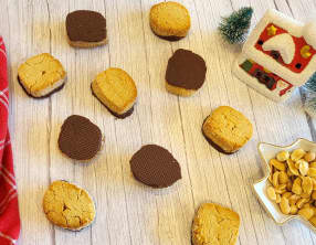 Bredeles cacahuètes et chocolat