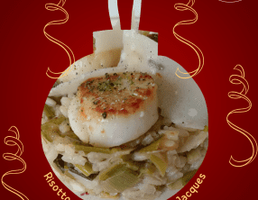 Risotto de Poireaux aux Saint-Jacques