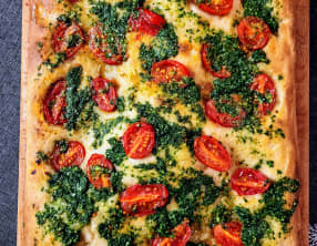 Focaccia au levain, farine d’épeautre complet à la persillade