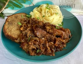 Fricassée de veau au pain d’épices et à la bière rousse
