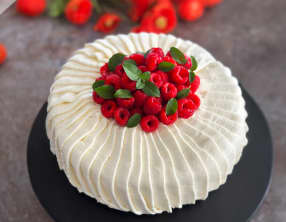 L’entremets Framboise Vanille