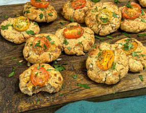 Cookies salés healthy aux tomates cerises et au graines de tournesol