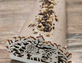 Bûche peanut cookie