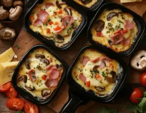 Mini pizzas raclette