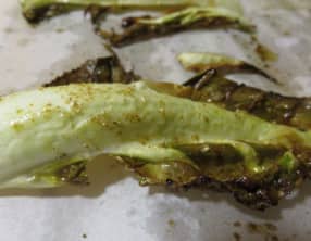 Chips de feuilles d’un chou-fleur