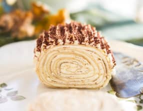 Bûche roulée aux crêpes