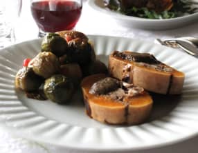 Rôti de butternut farci aux châtaignes