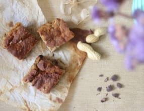 Blondie pois chiche cacahuète et chocolat noir