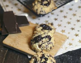 Cookies au chocolat et farine de noisette