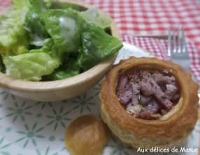 Bouchées au Rocamadour et lardons
