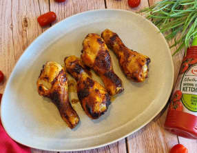 Pilons de poulet marinés au ketchup